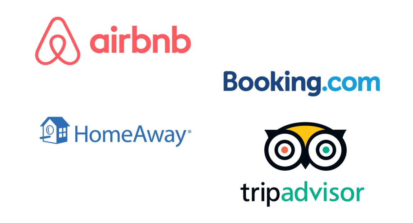Comparing Booking platforms Airbnb, VRBO, Booking.com and trip advisor